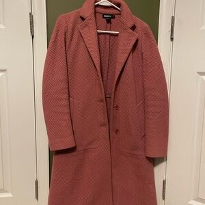 DKNY Women's Rose Textured Heavy Trench Coat